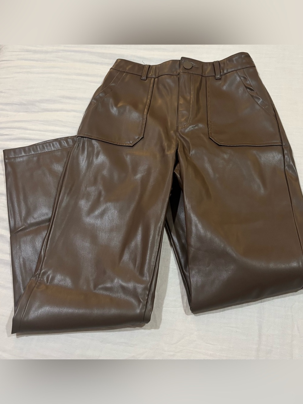 Kendall & Kylie Brown Faux Leather Pants